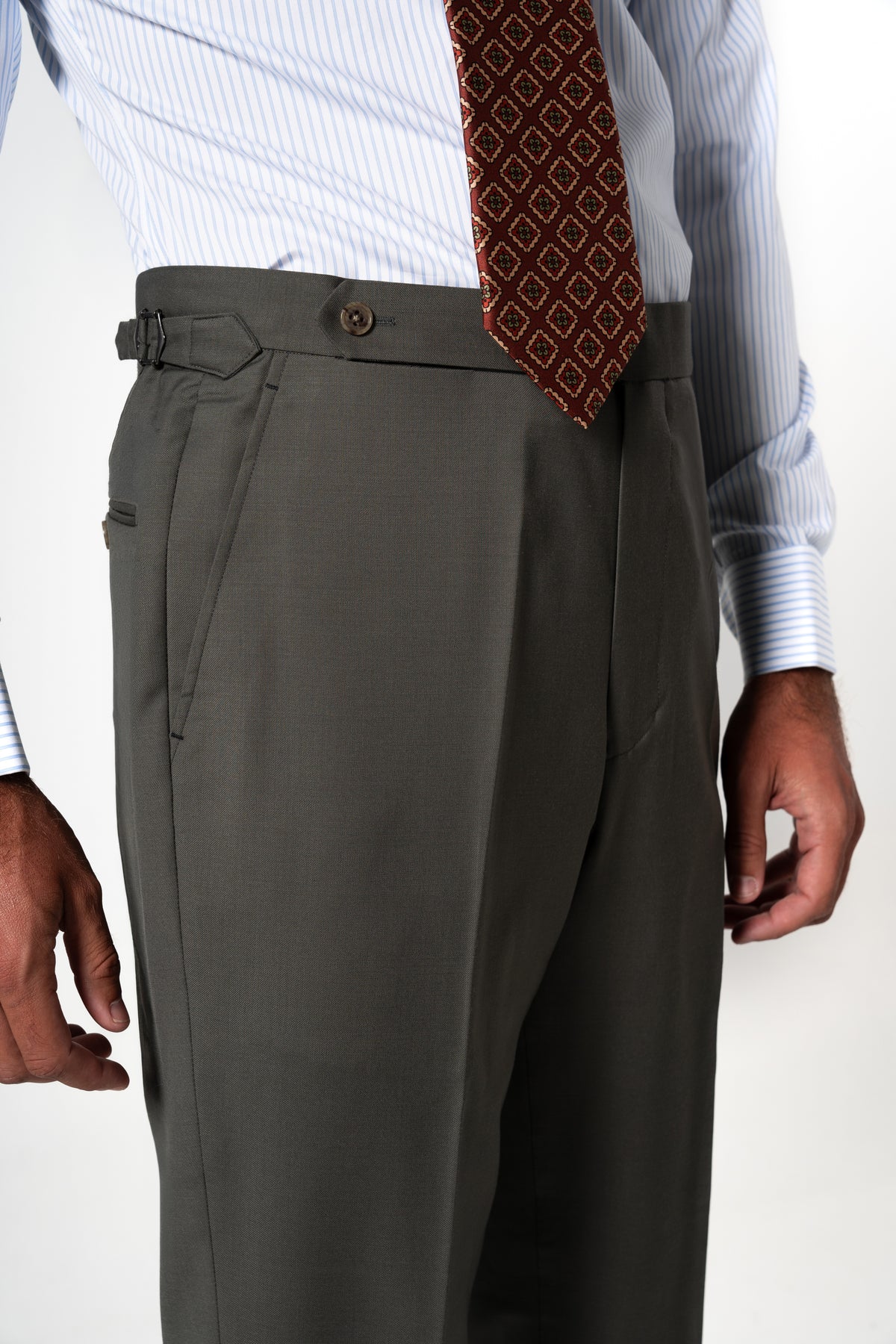 Fil a fil Stone Gray Wool Suit