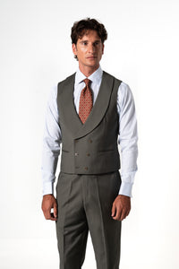 Fil a fil Stone Gray Wool Suit