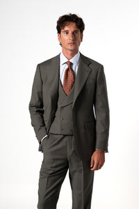 Fil a fil Stone Gray Wool Suit