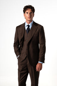 Fil a fil Stone Gray Wool Suit