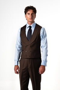 Fil a fil Stone Gray Wool Suit