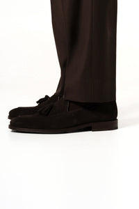 Plain Wool Chocolate Brown Suit
