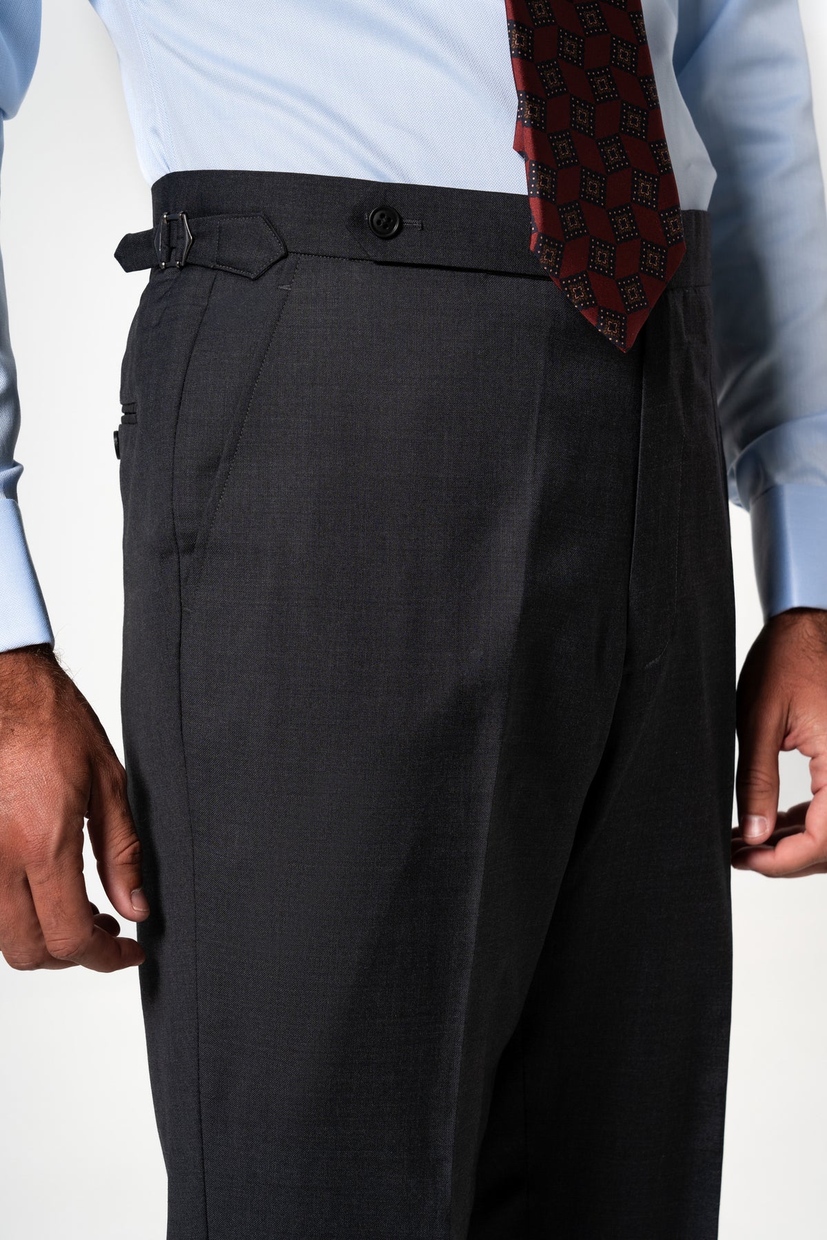 Plain Wool Dark Grey 3-Piece Suit