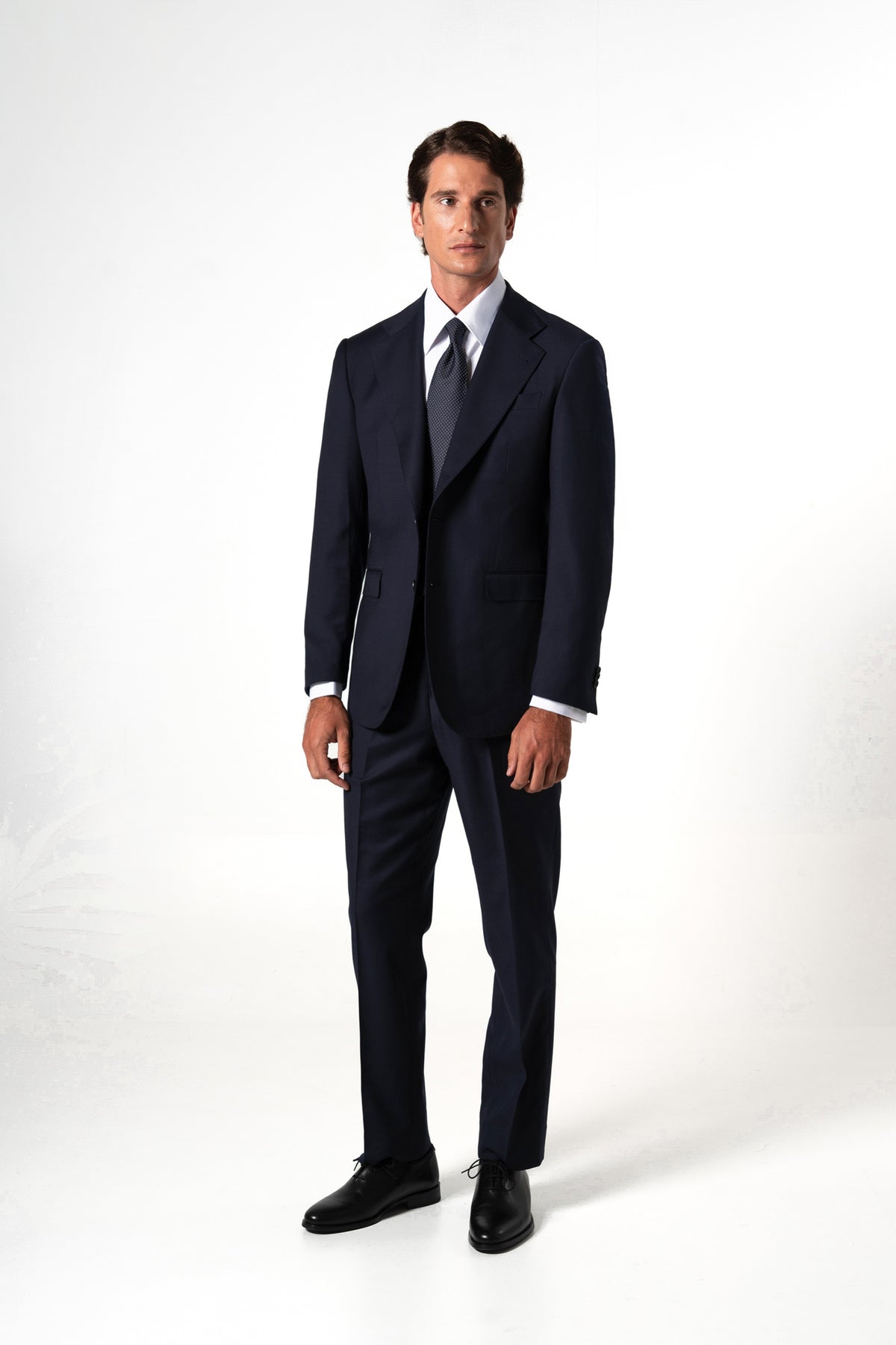 Plain Wool Dark Navy Suit