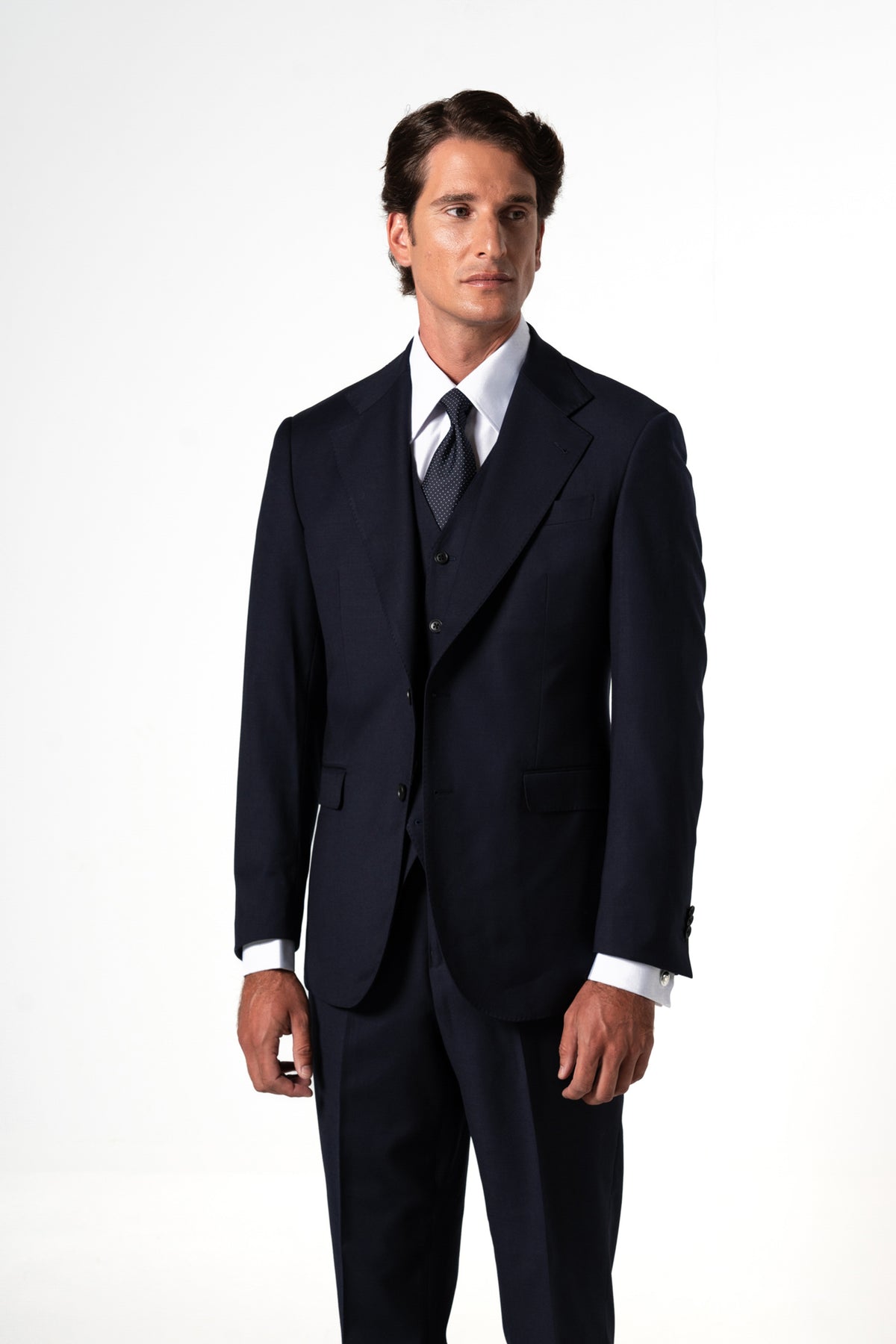 Fil a fil Stone Gray Wool Suit