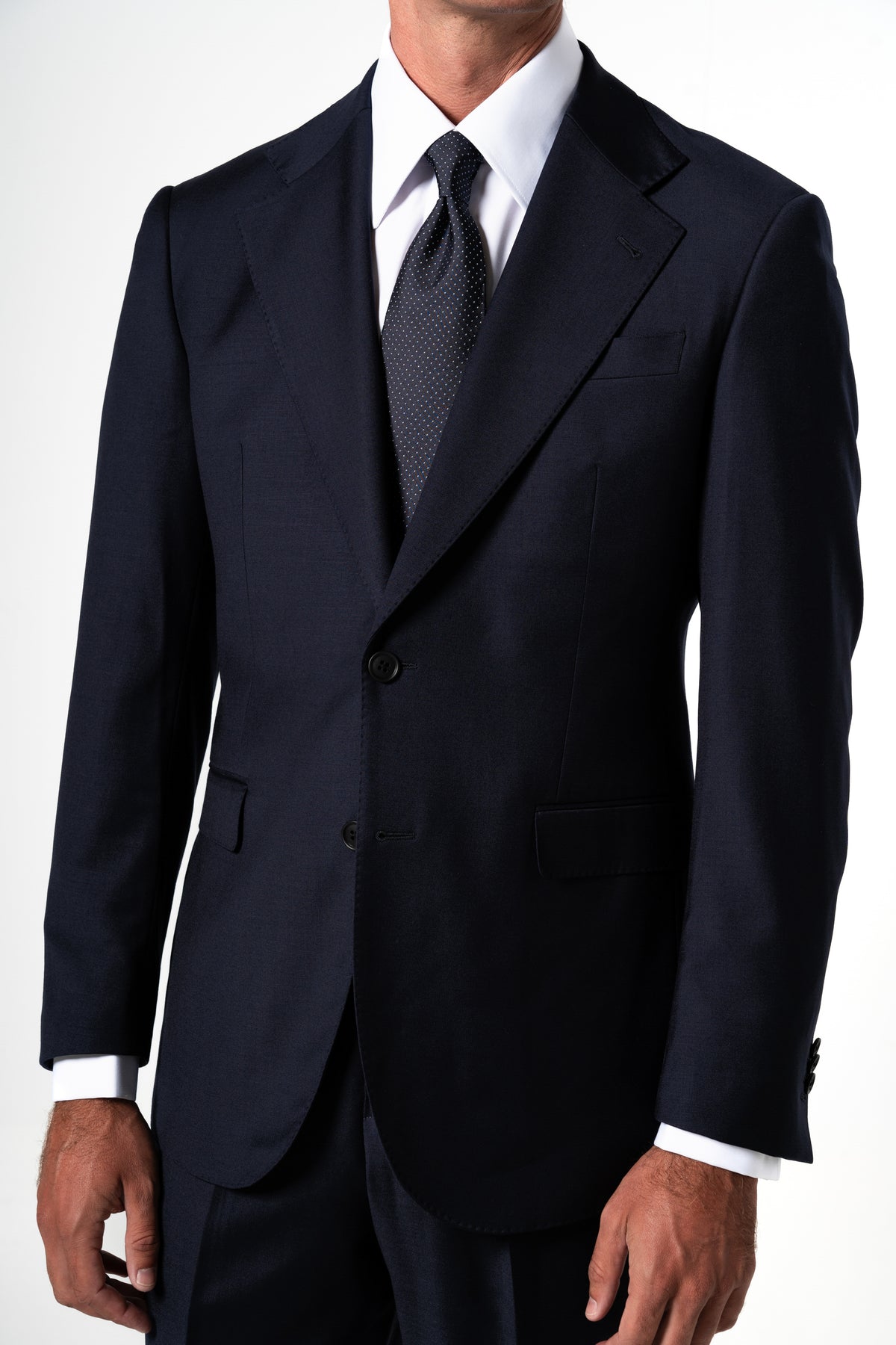 Plain Wool Dark Navy Suit