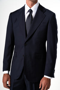 Plain Wool Navy Suit