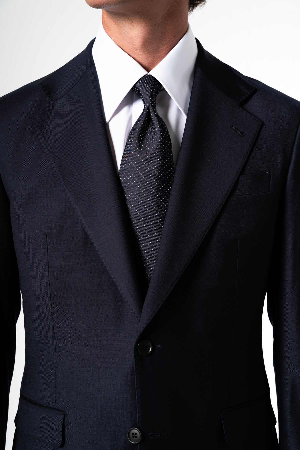Plain Wool Dark Navy Suit