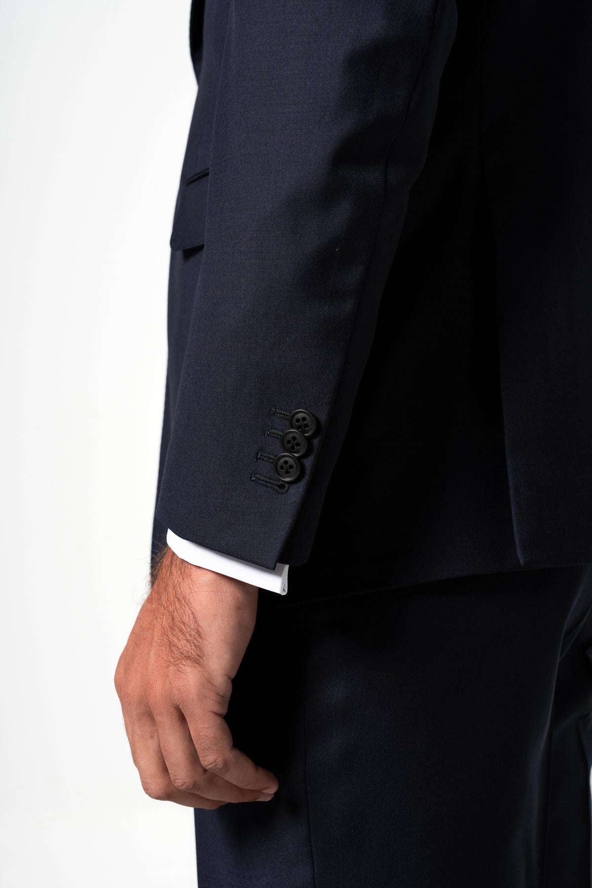 Plain Wool Dark Navy Suit