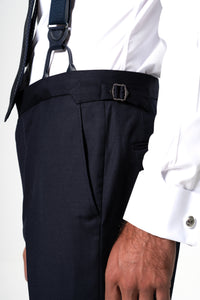 Plain Wool Dark Navy Suit