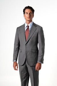 Plain Wool Light Grey Suit