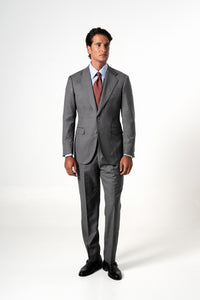 Plain Wool Light Grey Suit