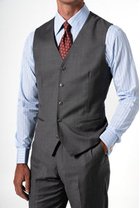 Fil a fil Stone Gray Wool Suit