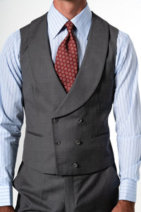 Fil a fil Stone Gray Wool Suit