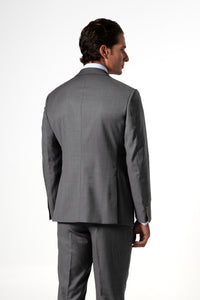 Plain Wool Light Grey Suit