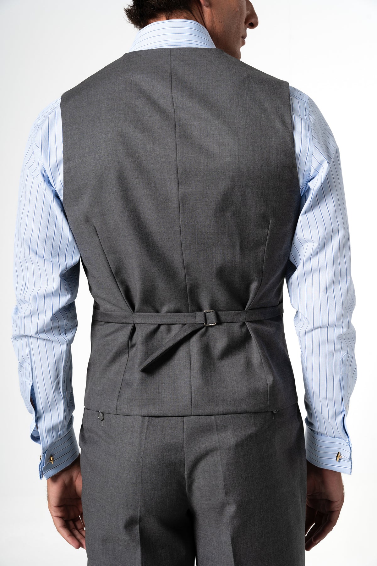 Fil a fil Stone Gray Wool Suit