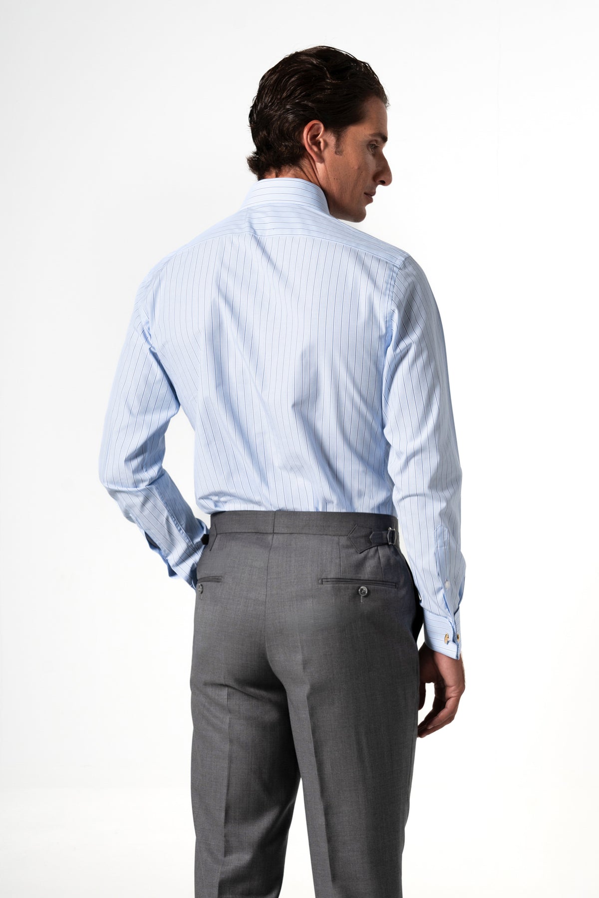 Fil a fil Stone Gray Wool Suit