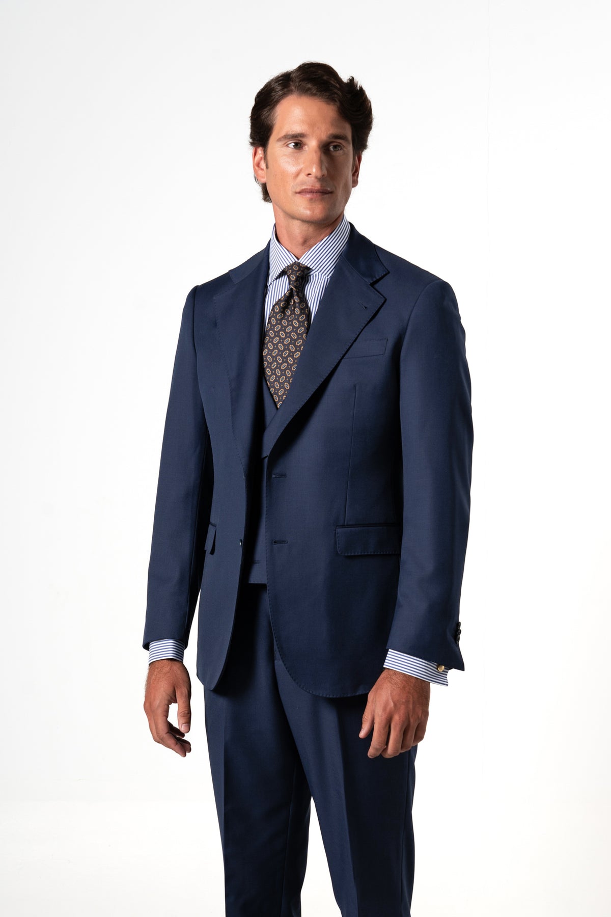 Fil a fil Stone Gray Wool Suit