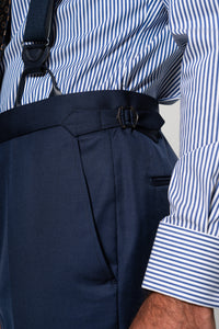 Plain Wool Mid Blue Suit