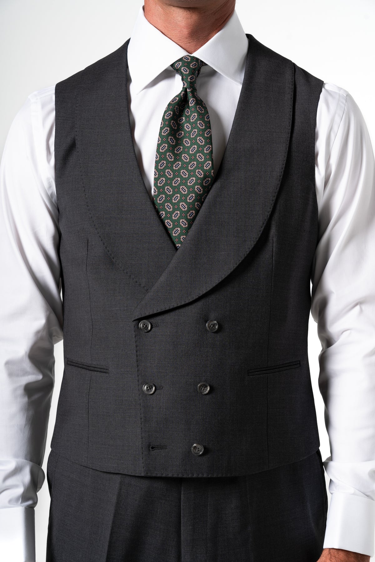 Plain Wool Stone Grey 3-Piece Suit