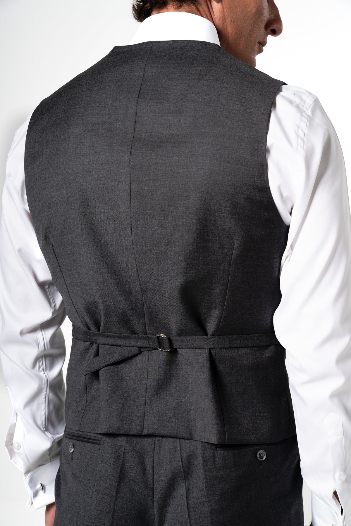 Plain Wool Stone Grey 3-Piece Suit