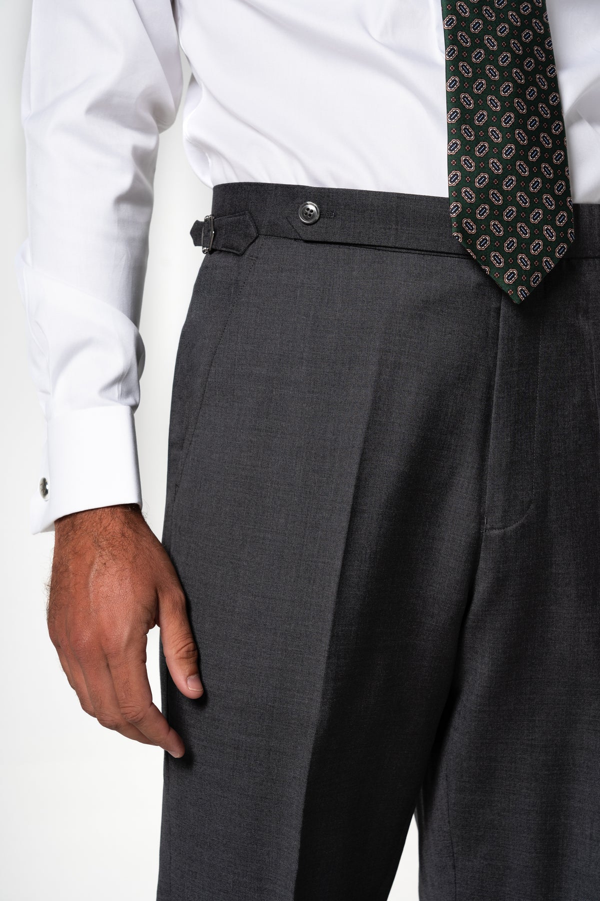 Plain Wool Stone Grey 3-Piece Suit