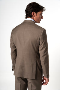 Fil a fil Stone Gray Wool Suit