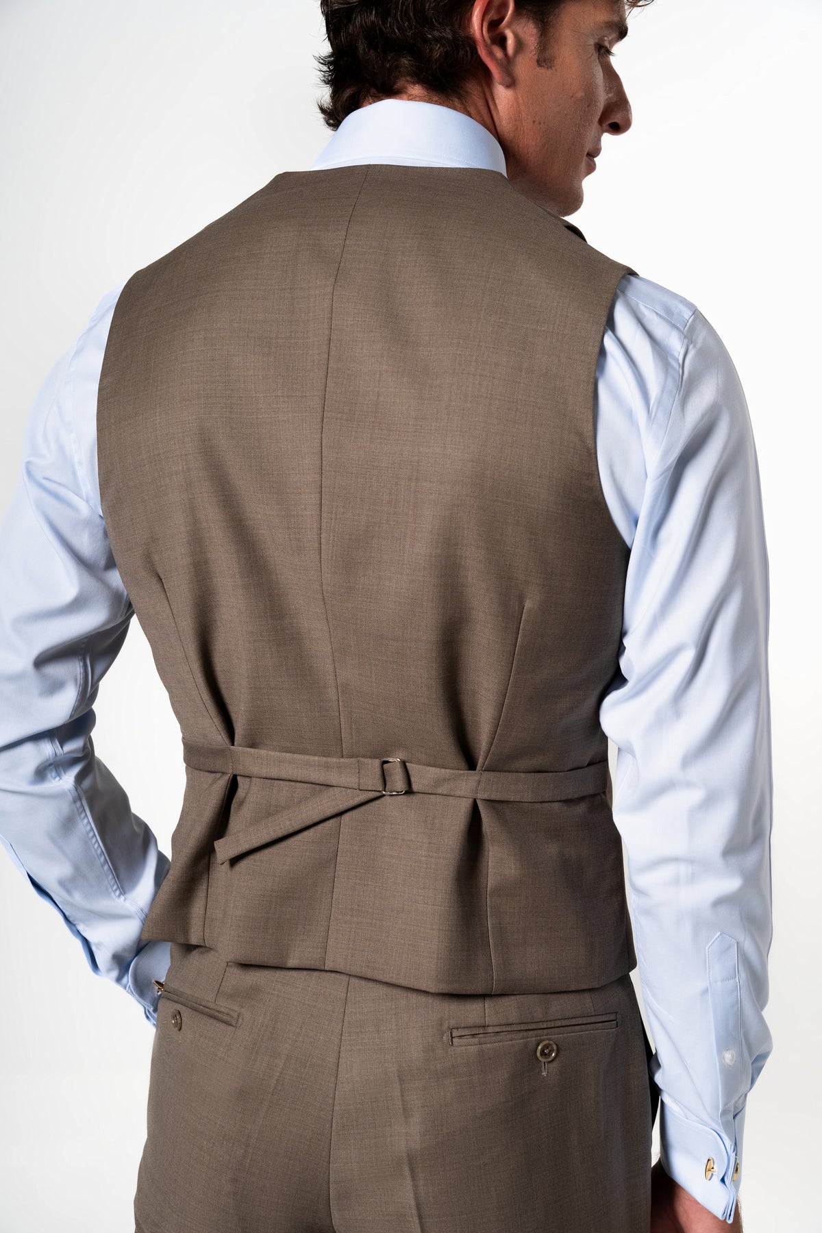 Fil a fil Stone Gray Wool Suit
