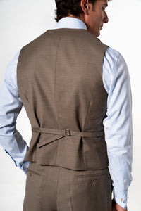Fil a fil Stone Gray Wool Suit