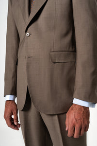 Fil a fil Stone Gray Wool Suit
