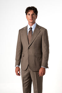 Fil a fil Stone Gray Wool Suit