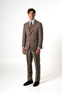 Fil a fil Stone Gray Wool Suit