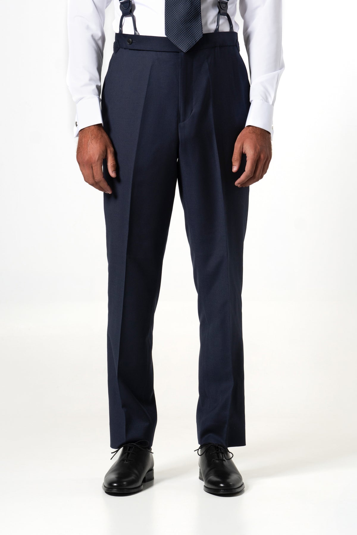 Plain Wool Navy Suit