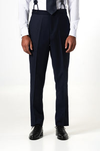 Plain Wool Dark Navy Suit