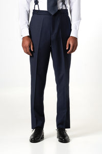 Plain Wool Dark Navy Tailoring Pants