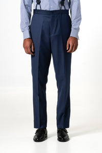 Plain Wool Mid Blue Suit