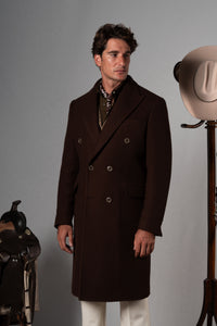 Chocolate Brown Double Breasted Coat - Abrigo a medida BUND