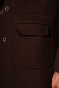 Chocolate Brown Double Breasted Coat - Abrigo a medida BUND