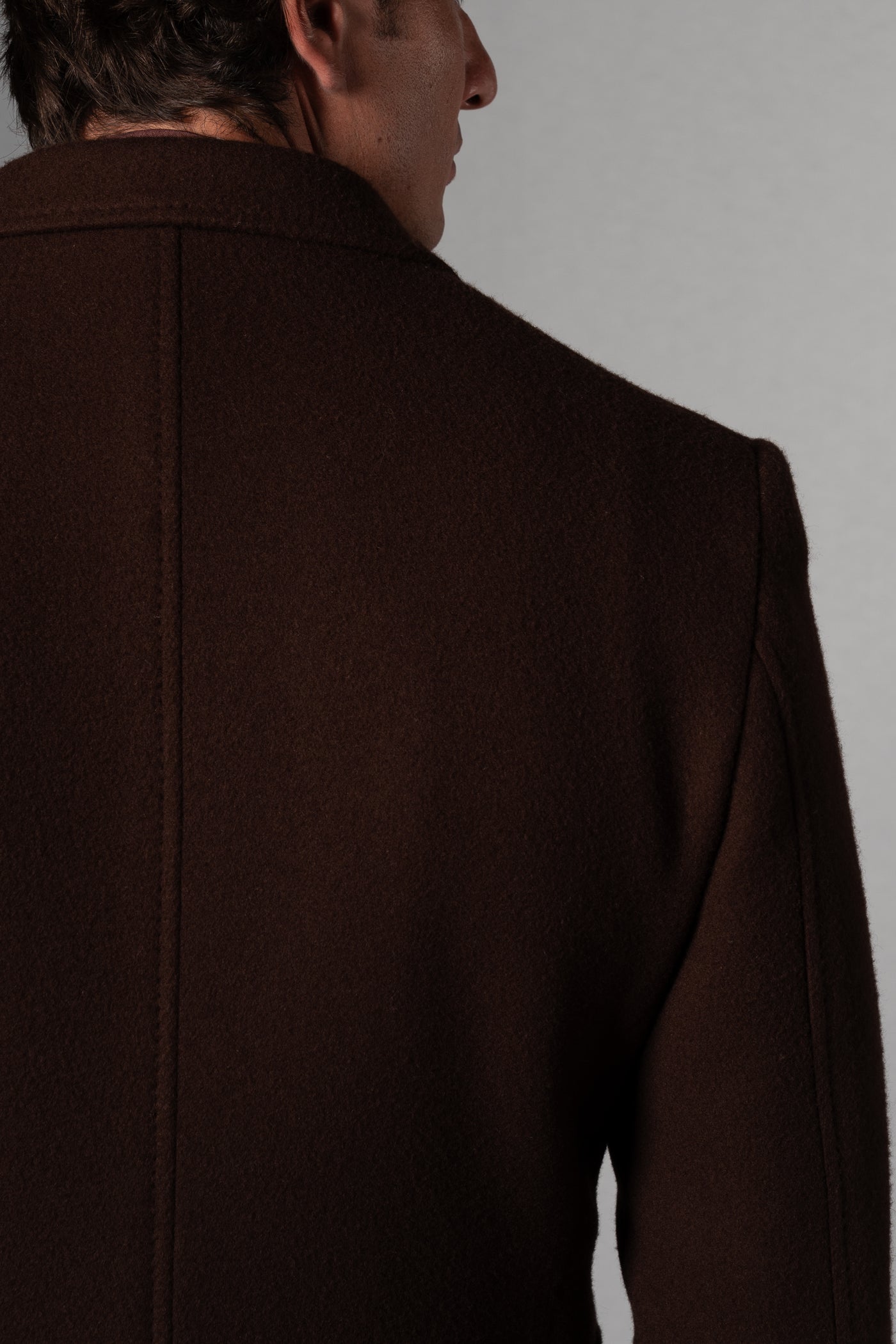 Chocolate Brown Double Breasted Coat - Abrigo a medida BUND