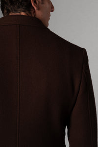 Chocolate Brown Double Breasted Coat - Abrigo a medida BUND