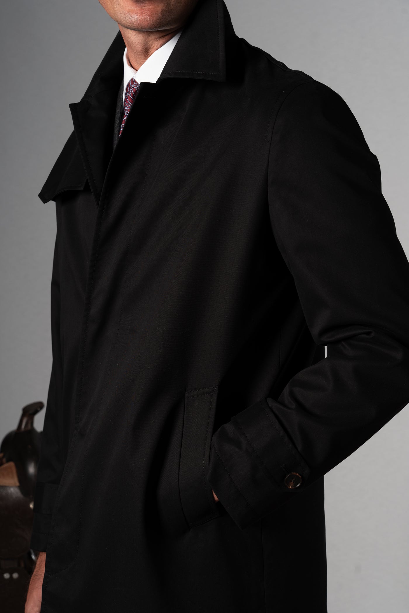 Black Western Rain Coat - Abrigo a medida BUND