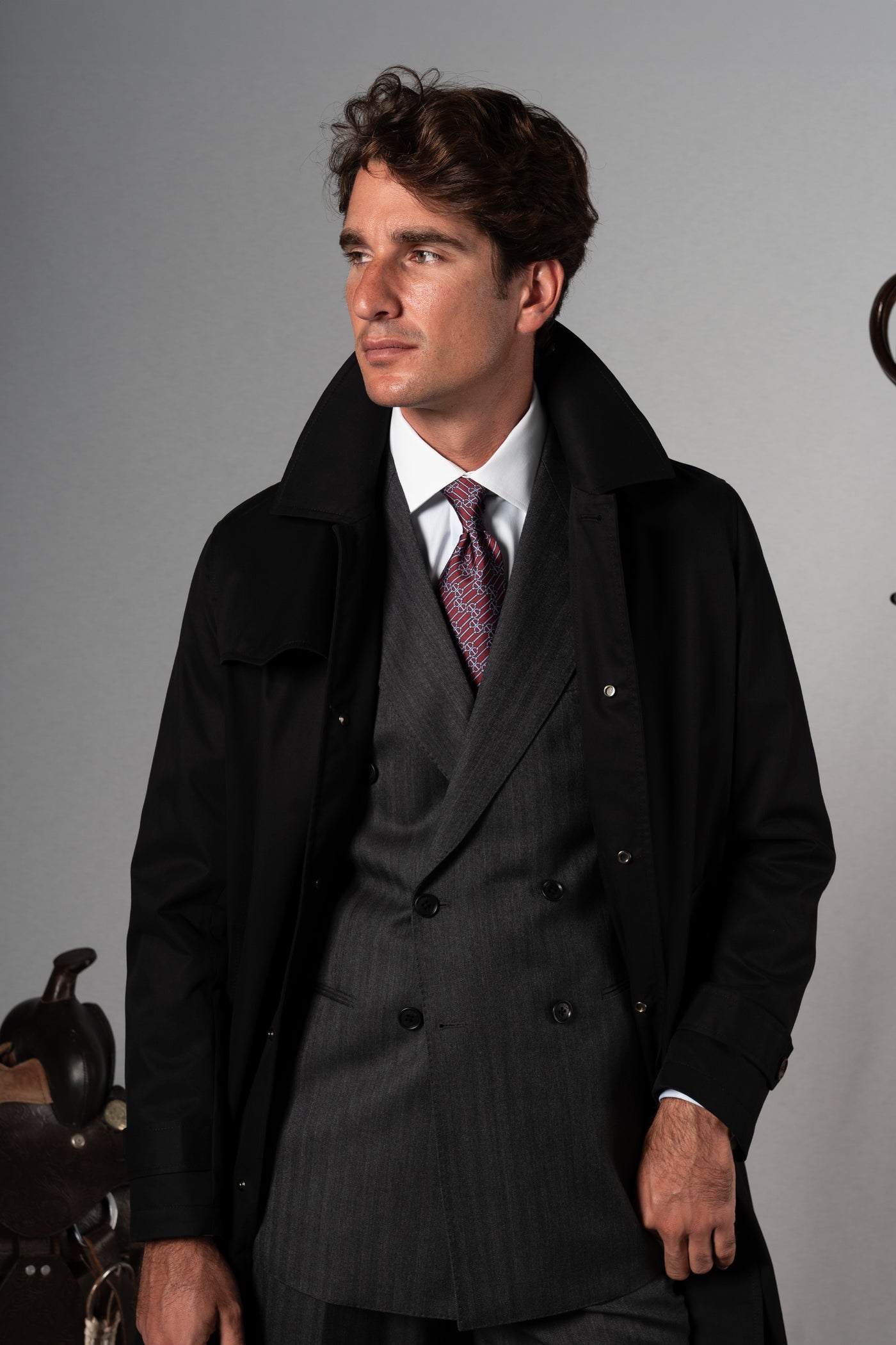 Black Western Rain Coat - Abrigo a medida BUND