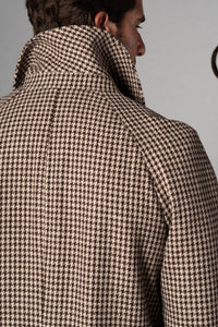 Beige Houndstooth Japanese Coat - Abrigo a medida BUND