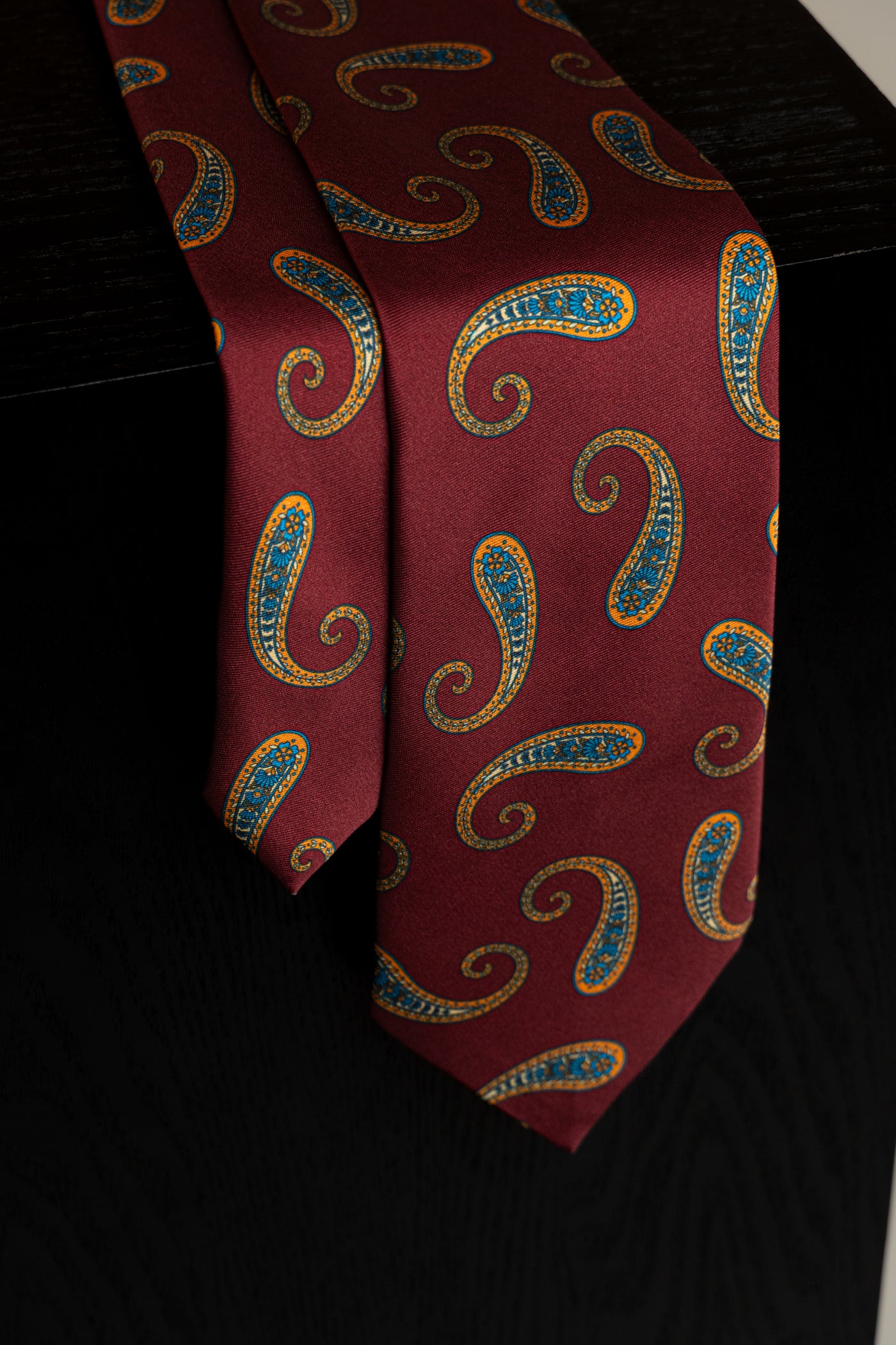 Corbata Amebas Burgundy de seda - BUND