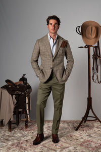 Beige Wales Flannel Blazer - Blazer a medida BUND
