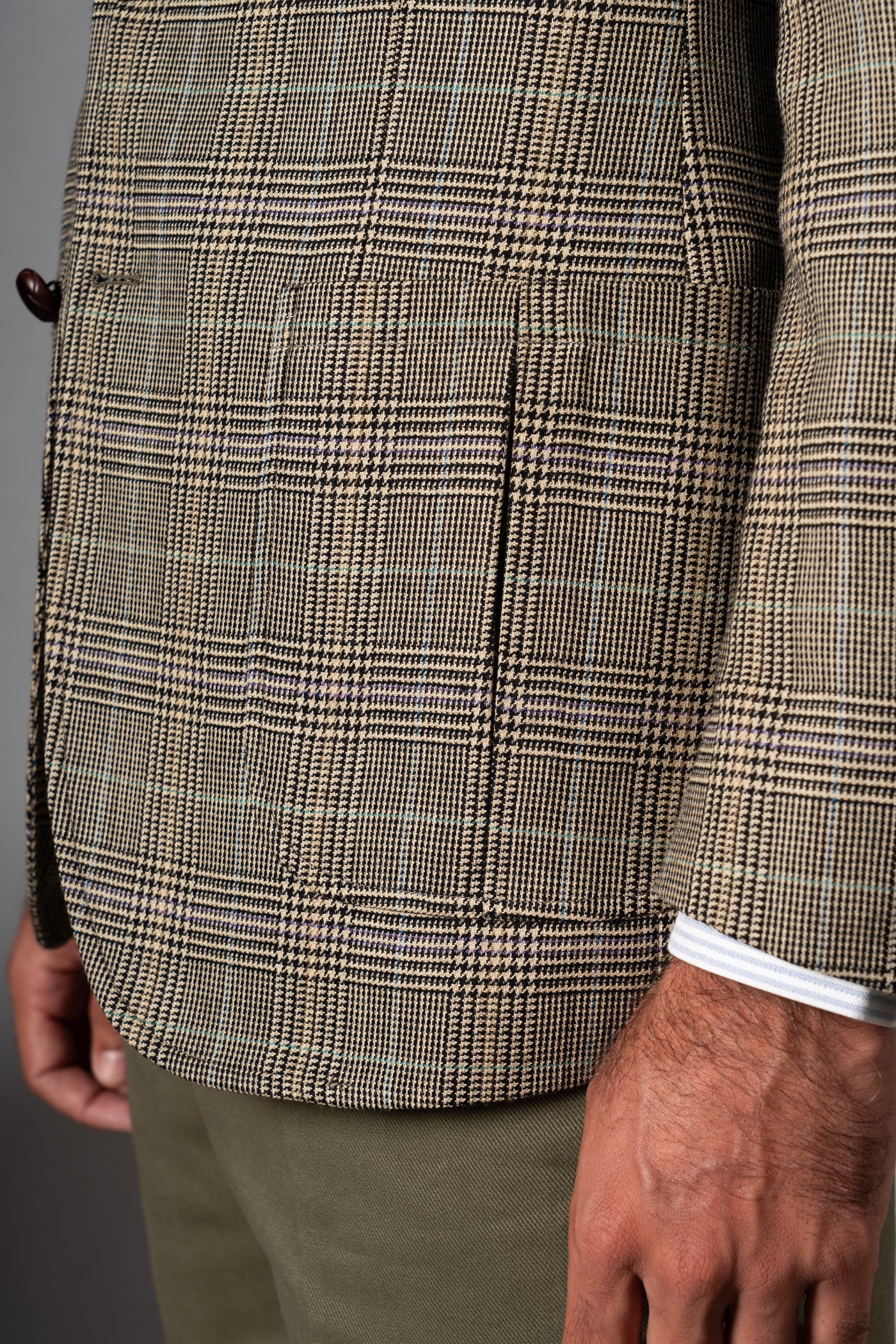 Beige Wales Flannel Blazer - Blazer a medida BUND