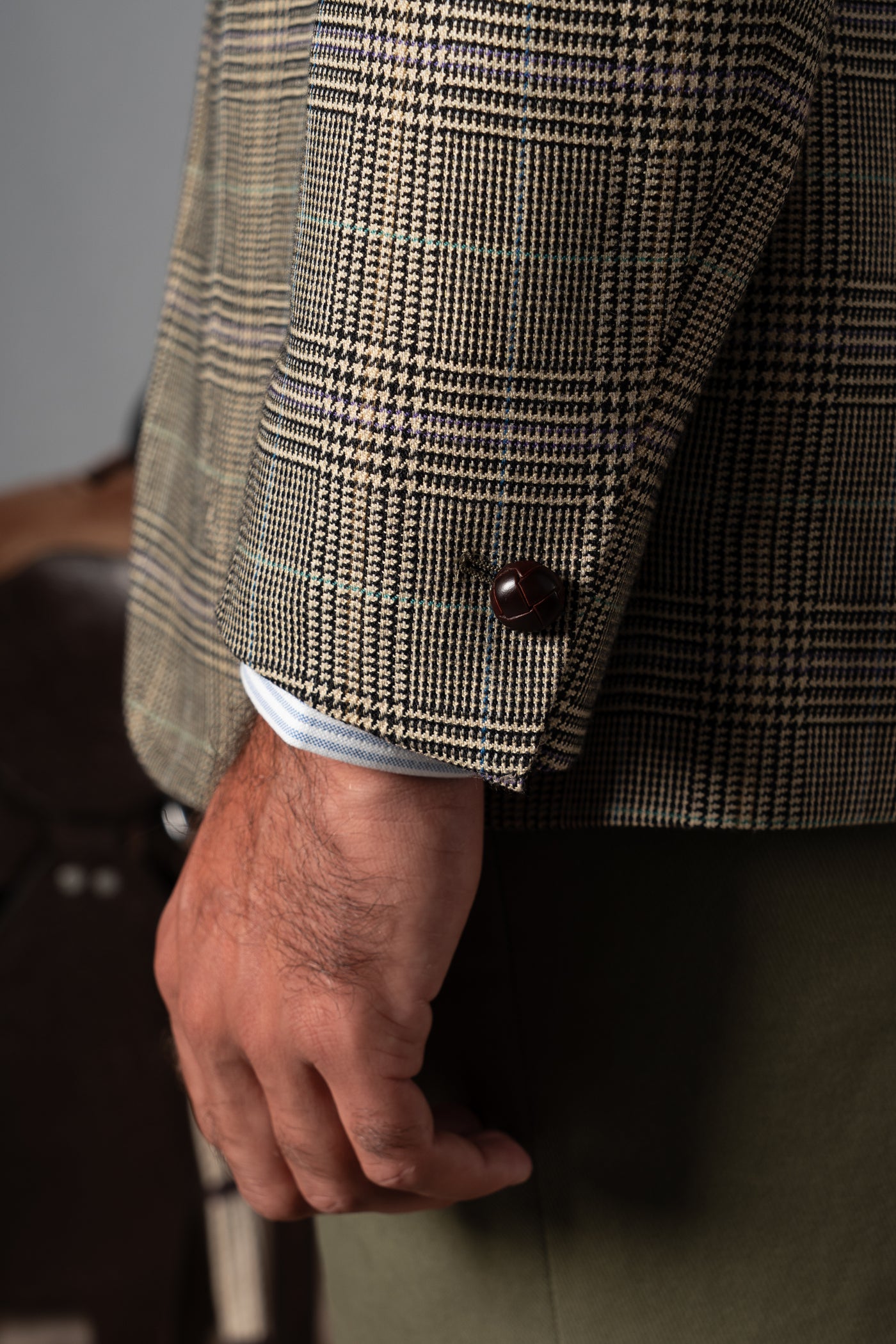 Beige Wales Flannel Blazer - Blazer a medida BUND