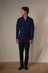 Plain Technical Dark Navy Soft Shirt