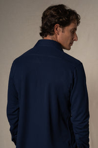 Plain Technical Dark Navy Soft Shirt