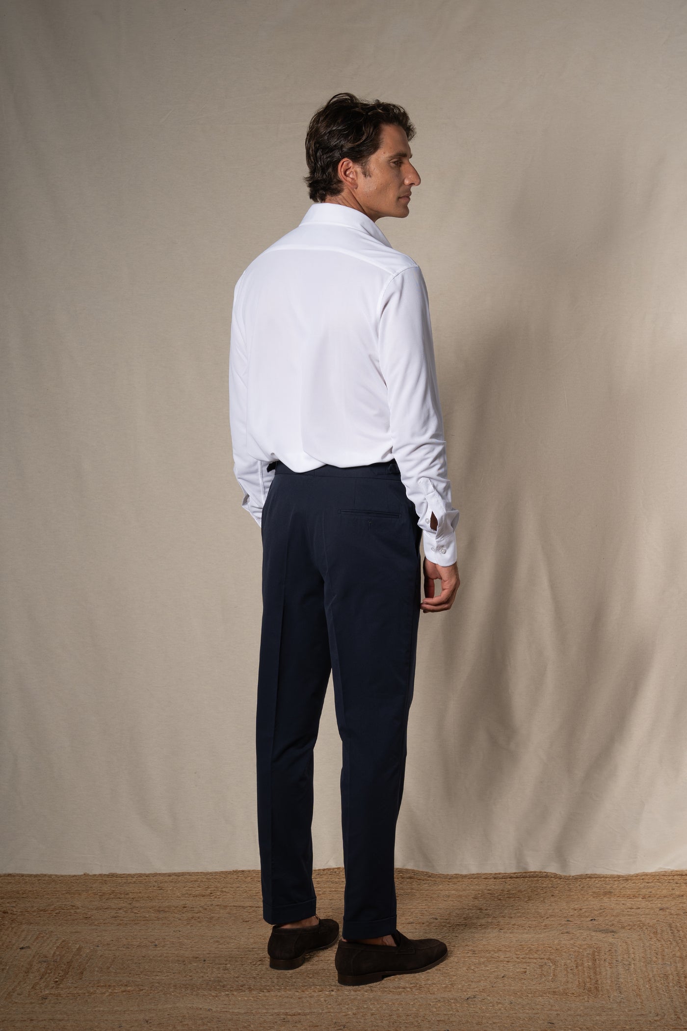 Plain Technical White Soft Shirt